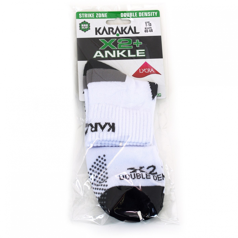 Спортивные носки Karakal Носки Karakal X2+ Ancle Socks - White and Black KC534