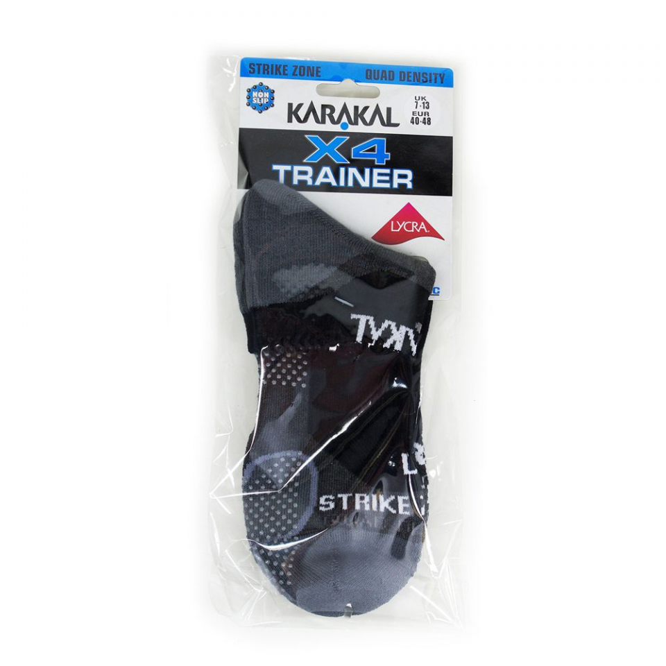Спортивные носки Karakal X4 Tech Trainer серо/черн KC525K
