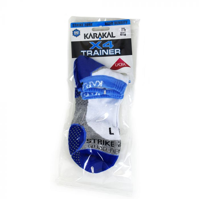 Спортивные носки Karakal X4 Tech Ankle бело/синие KC529