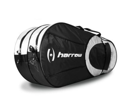 Сумка для сквоша 6 Racquet Bag , with Shoulder Straps, Black/Silver 