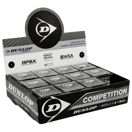 Мяч для сквоша Dunlop Competition 12 шт.