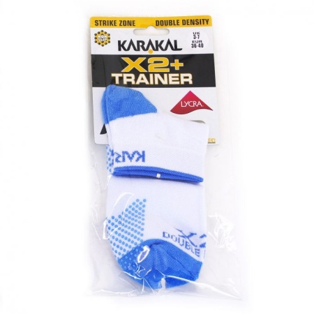Спортивные носки Karakal Носки Karakal X2+ Trainer Socks - White and Blue KC536